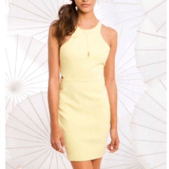 Likely NWT Arcadia Cut-out Bodycon Yellow Dress Size 2, MSRP $188 - Picture 14 of 14